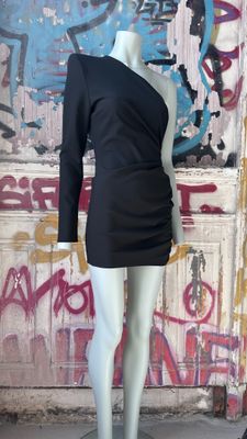 Robe Cocktail T. 38 A. VAUTHIER en crêpe élastane noir neuve…