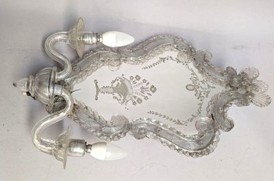 * MURANO Applique À deux bras de lumière En verre et miroir …