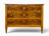 an antique chest of drawers with brass pulls and drawers on each side