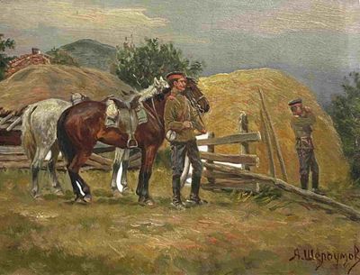 AFANASY SHELOUMOV (1892–1983) Cossacks