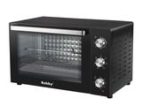 une image d'un grille-pain four noir sur fond blanc