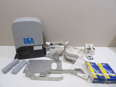 a white counter top with a lot of items on it