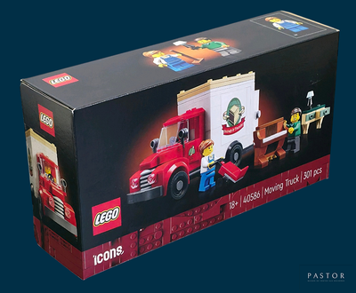 une boîte contenant un camion Lego