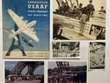 une vieille photo montrant plusieurs photos de personnes et d'un avion