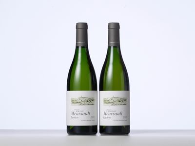deux bouteilles de vin posées sur une table l'une à côté de l'autre