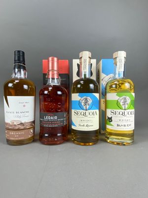 1 B Whisky single malt bio tourbé, Sequoia, Black cat, 70 cl…