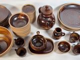 many different types of bowls and bowls on the table