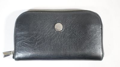 ZENSKA Grand portefeuille en cuir noir
