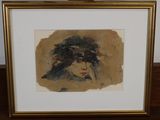 une image d'un tableau représentant une femme coiffée d'un chapeau