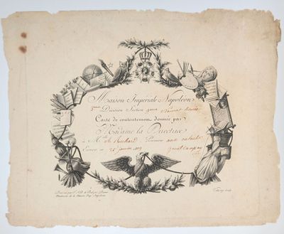 un dessin en noir et blanc représentant une couronne ornée d'oiseaux et de fleurs
