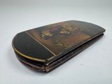 a wallet with a picture of a man and a woman on it