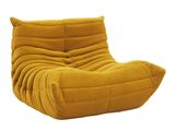 une image représentant un pouf jaune sur fond blanc