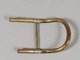 gold plated metal buckle with a curved end