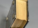 a book that has been opened on a table
