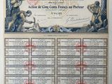 an old document with a picture of a man and a woman on it