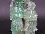 chinese carved jade figurine of a boy and a girl