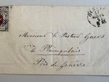a close up of a piece of paper with a stamp on it