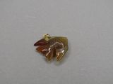 an image of a piece of glass with a leaf on it