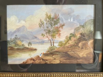 une image d'une peinture exposée dans une vitrine