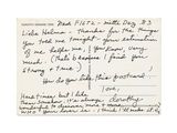 an old handwritten letter from a man who is writing a poem