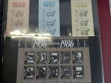 a picture of a picture of a collection of stamps on display