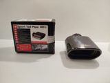 a black box with a black exhaust pipe on a table