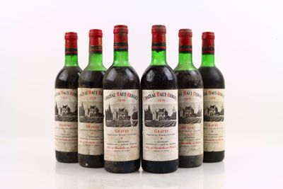 6 bouteilles de GRAVES 1976 du Château HAUT-BERGEY.