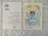 une feuille de papier sur laquelle figure un dessin, à côté d'une autre feuille de papier sur laquelle figure un dessin