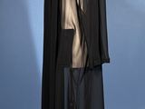 an image of a mannequin dressed in a black and white outfit