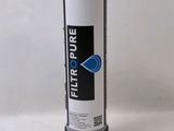 a close up of a bottle of fluid on a white background
