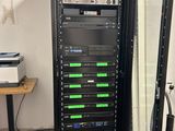 a rack with many different types of wires in it