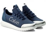 a picture of a pair of sneakers with the word calvin on them