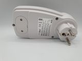 a white electrical plug with two plugs attached to it