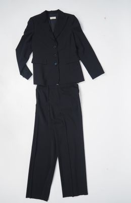 an image of a black suit and pants on a white background