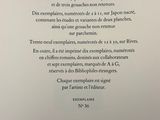 signed copy of a poem written in french by a french writer