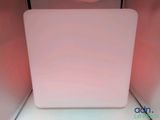 a light that is on in the corner of a room