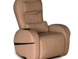 the recliner chair is made of leather and has a reclining function