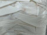 a close up of a large white object on a table