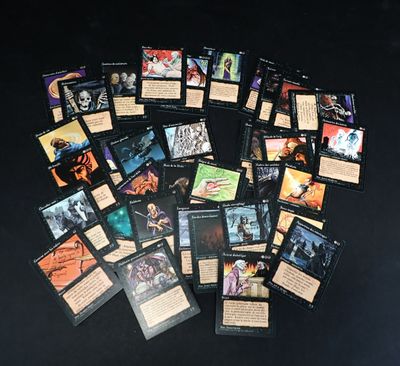 beaucoup de cartes sur la table