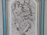 an image of a drawing of a man and a woman in a frame