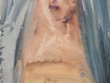 un tableau représentant une femme portant un voile sur la tête