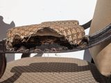 a piece of fabric on the back of a chair