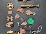 several different types of metal items are arranged on a table