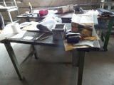 a table with a lot of tools on it