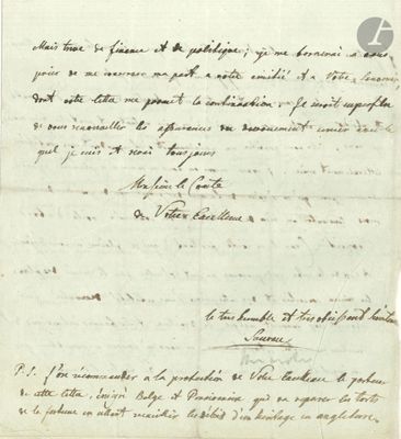 un vieux document sur lequel figurent des inscriptions à l'encre noire