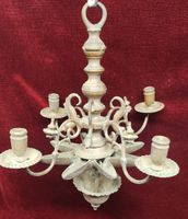 Lustre à huile dit "DE CHABBAT" en bronze à quatre bras de l…