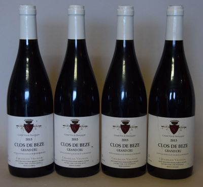 4 bouteilles CHAMBERTIN (?) Clos de Bèze Vignon 2013 (2 ETLA…