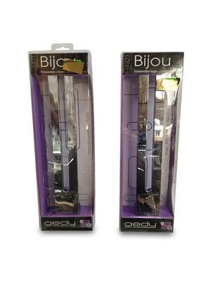 packaging of a pair of bijou hair dryers in a purple box