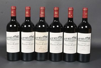 BORDEAUX - 6 bouteilles, Pauillac, Château Pontet-Canet, 5èm…