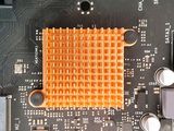 a close up view of a computer motherboard